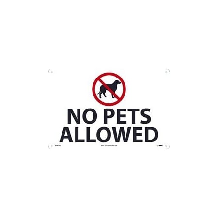 Nmc NO PETS ALLOWED, ALUMINUM, 18X12 M494AG